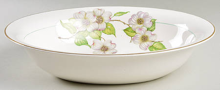 Dogwood (Smooth Edge) 10" Oval Vegetable Bowl