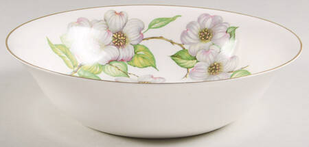 Dogwood (Smooth Edge) 8" Round Vegetable Bowl
