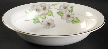 Dogwood (Smooth Edge) 9" Oval Vegetable Bowl