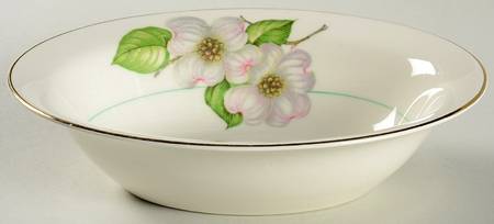 Dogwood (Smooth Edge) 7" Oval Vegetable Bowl