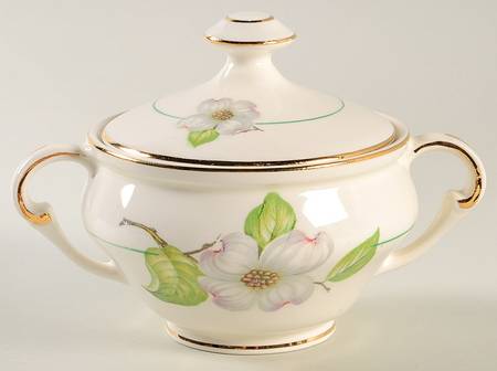 Dogwood (Smooth Edge) Sugar Bowl & Lid