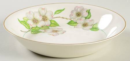 Dogwood (Smooth Edge) Coupe Soup Bowl