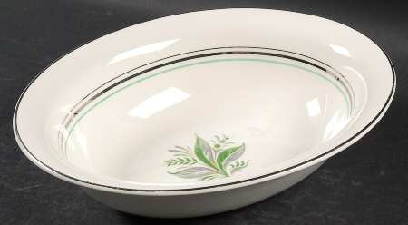 Encore (Platinum Inner Ring) 9" Oval Vegetable Bowl