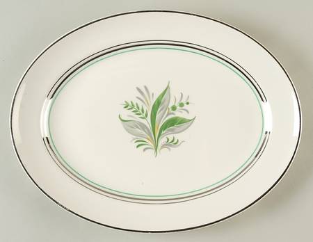 Encore (Platinum Inner Ring) 11" Oval Serving Platter