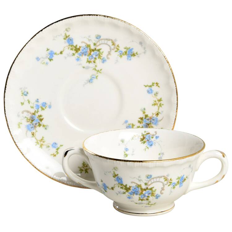 Fleurette Cream Soup Bowl & Saucer Set