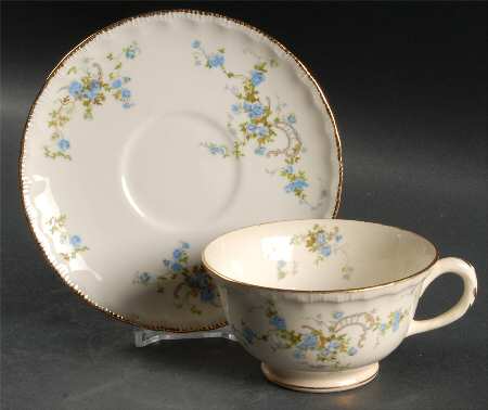 Fleurette Footed Cup & Saucer Set