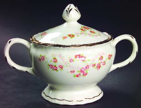 Florence (Scalloped Edge) Sugar Bowl & Lid