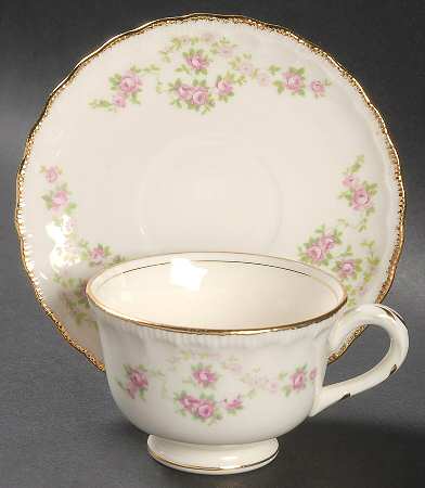 Florence (Scalloped Edge) Footed Demitasse Cup & Saucer Set
