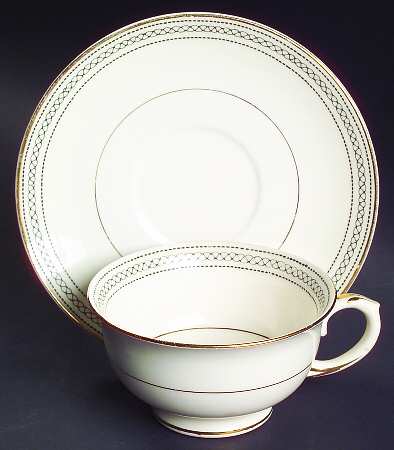 Formal Footed Cup & Saucer Set