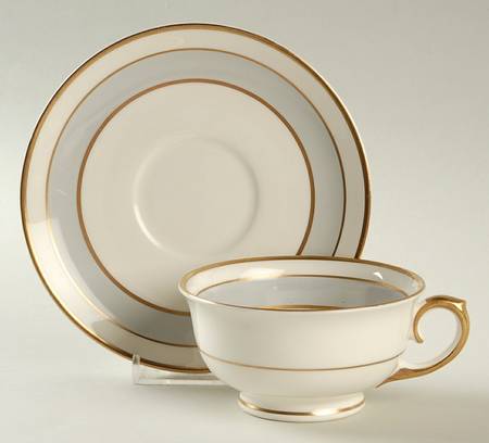 Grey Dawn Footed Cup & Saucer Set