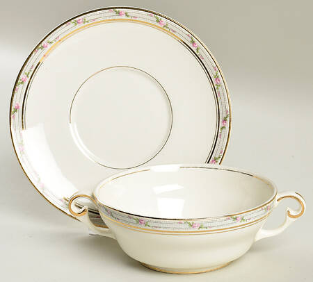 La Belle Flat Cream Soup Bowl & Saucer Set