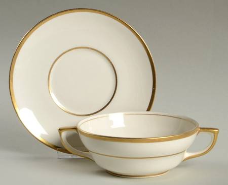 Pembroke Flat Cream Soup Bowl & Saucer Set