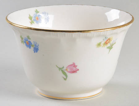 Pinafore (Brushed Gold Trim) Cranberry Bowl
