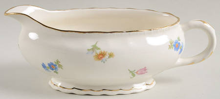Pinafore (Brushed Gold Trim) Gravy Boat