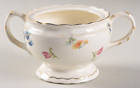 Pinafore (Brushed Gold Trim) Sugar Bowl No Lid