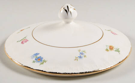 Pinafore (Brushed Gold Trim) Lid for Round Vegetable