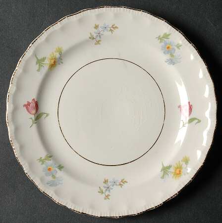 Pinafore (Brushed Gold Trim) Bread & Butter Plate