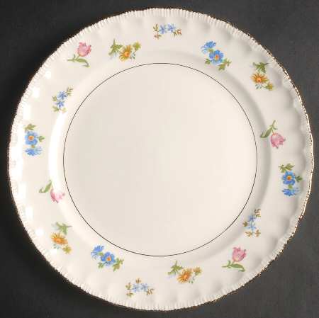 Pinafore (Brushed Gold Trim) Luncheon Plate