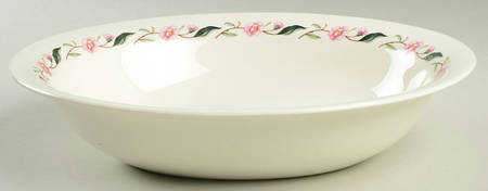 Pink Peony 10" Oval Vegetable Bowl