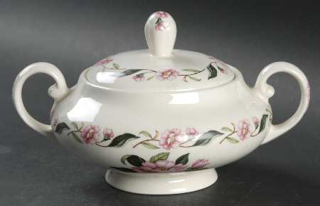 Pink Peony Sugar Bowl & Lid