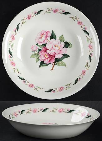 Pink Peony Coupe Soup Bowl