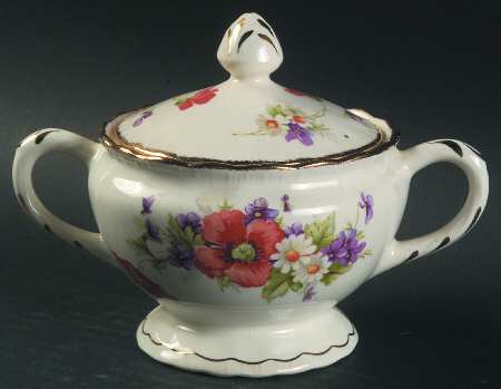 Poppy Sugar Bowl & Lid