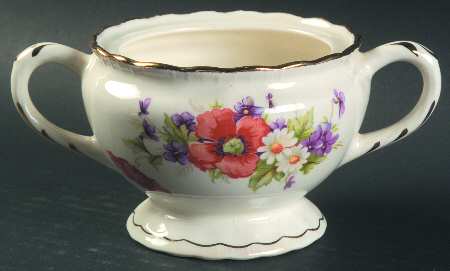 Poppy Sugar Bowl No Lid