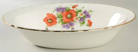 Poppy 9" Oval Vegetable Bowl