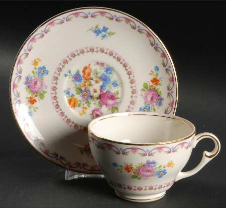 Royal Dresden Footed Cup & Saucer Set