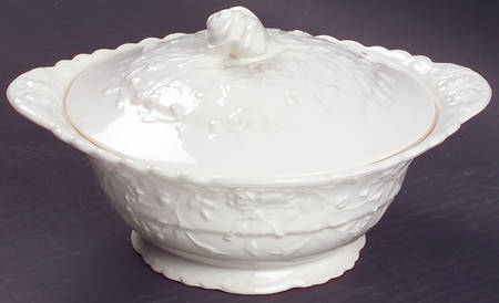 Rose Point Round Covered Vegetable