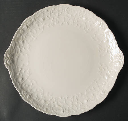 Rose Point Handled Cake Plate