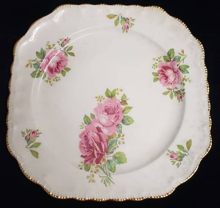 Royal Rose Square Salad Plate