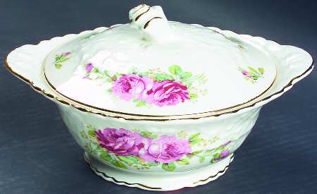 Royal Rose Round Covered Vegetable