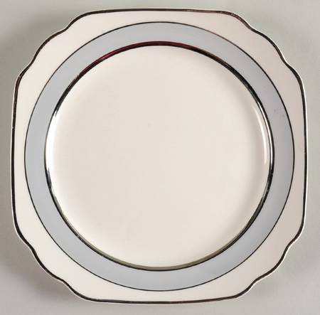 Silver Dawn Square Salad Plate