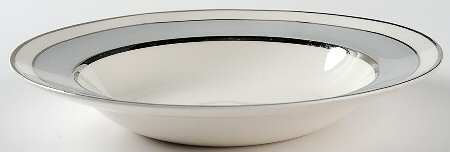 Silver Dawn Rim Soup Bowl