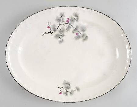 Silver Pine 15" Oval Serving Platter