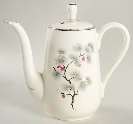 Silver Pine Coffee Pot & Lid
