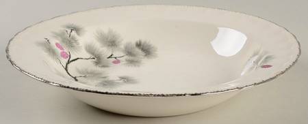 Silver Pine Rim Soup Bowl
