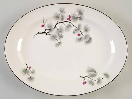 Silver Pine 11" Oval Serving Platter