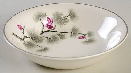 Silver Pine Fruit/Dessert (Sauce) Bowl