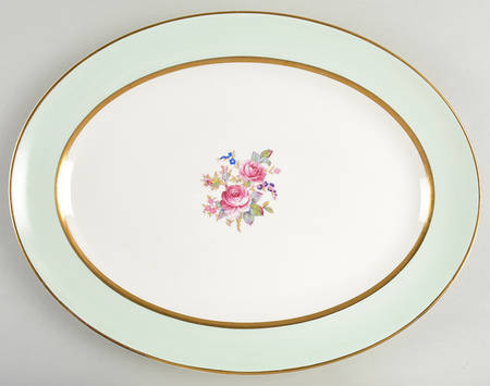 Spring (with Floral Design) 15" Oval Serving Platter