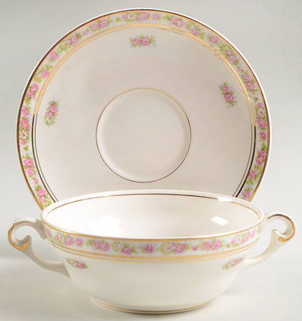 St. Regis Footed Cream Soup Bowl & Saucer Set