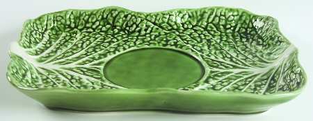 Cabbage Green Chip Bowl/Plate for Chip & Dip Set
