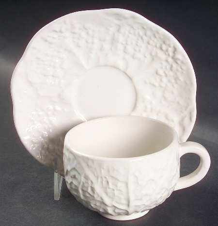Cabbage White Flat Cup & Saucer Set