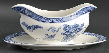 Mallard (No Trim) Gravy Boat with Attached Underplate