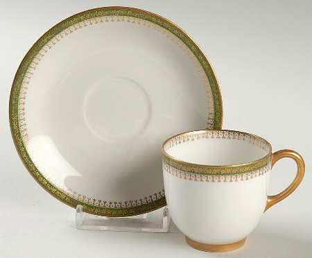 Narbonne (Verge, Rim) Footed Demitasse Cup & Saucer Set