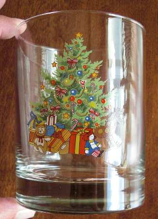 Happy Holiday Glassware Flat Tumbler