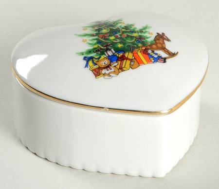 Happy Holiday 3" Heart Shape Box & Lid