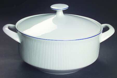 Blue Line Round Covered Vegetable