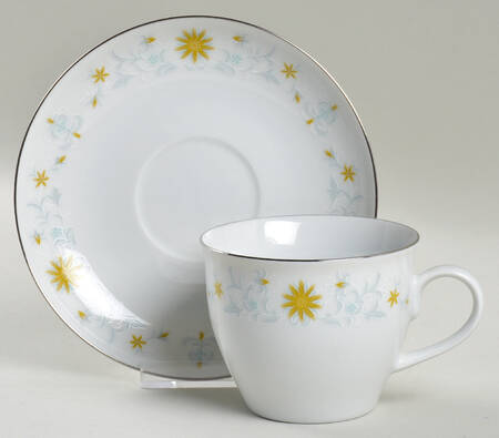 Alpine Gold Flat Cup & Saucer Set